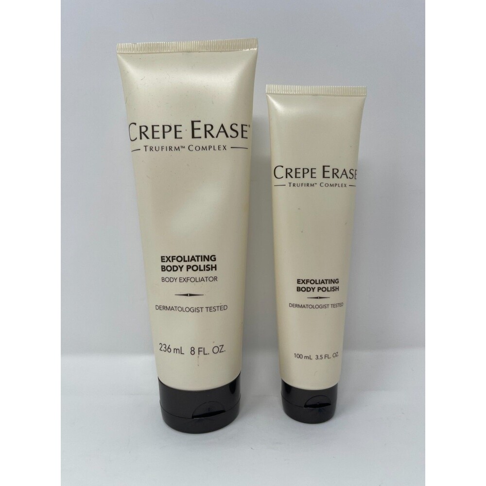 2x Crepe Erase Trufirm Complex Exfoliating Body Polish 8oz + 3.5oz LARGE Sealed